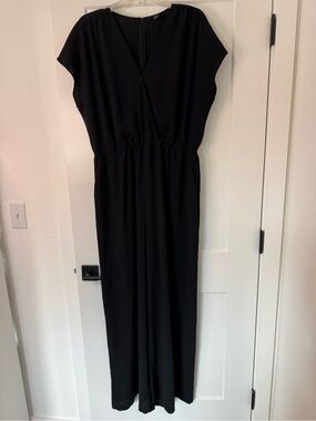 Halogen Black Jumpsuit with V-Neck